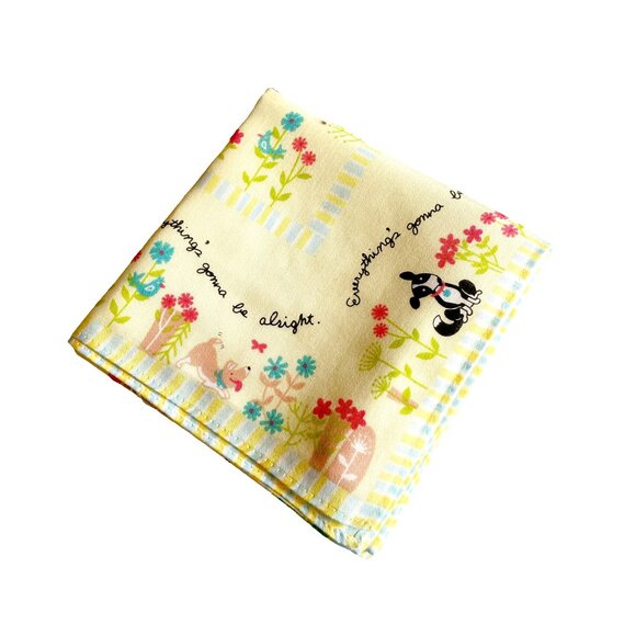 Vintage Hallmark Design Collection Scarf – Dogs, Flowers & Positive Quote - Picture 1 of 11